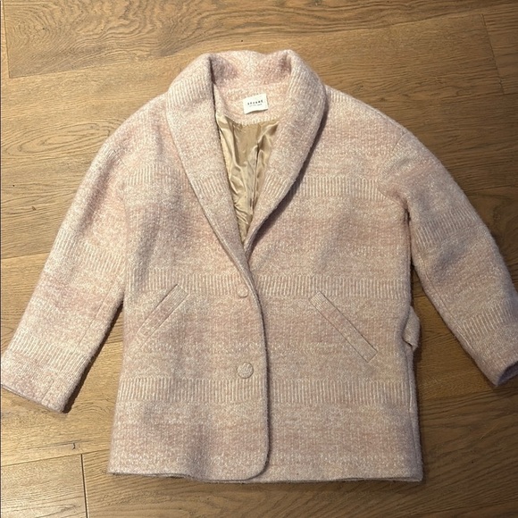 Sezane Bowie Coat Blush Pink Wool - Picture 1 of 8